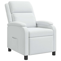 vidaXL Recliner Vit Tyg
