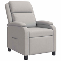 vidaXL Recliner Moln Grå Tyg