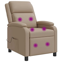 vidaXL Massagefåtölj Cappuccino Konstläder