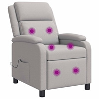 vidaXL Massagefåtölj Moln Grå Tyg