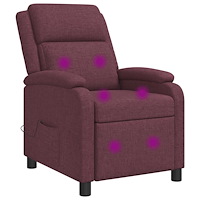 vidaXL Massagefåtölj Lila Tyg