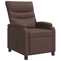 vidaXL Recliner Brun Konstläder