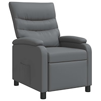 vidaXL Recliner Grå Konstläder