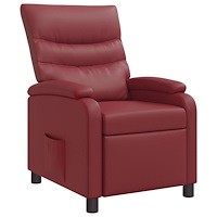 vidaXL Recliner Vinröd Konstläder