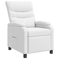 vidaXL Recliner Vit Konstläder