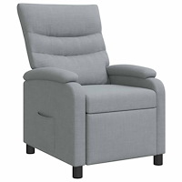 vidaXL Recliner Ljusgrå Tyg
