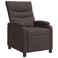 vidaXL Recliner Mörkbrun Tyg