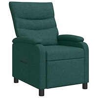 vidaXL Recliner Mörkgrön Tyg