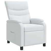 vidaXL Recliner Vit Tyg