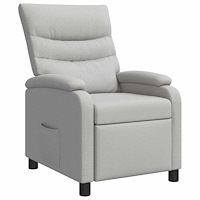 vidaXL Recliner Moln Grå Tyg