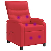 vidaXL Massagefåtölj Röd Konstläder