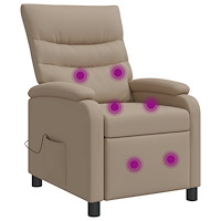 vidaXL Massagefåtölj Cappuccino Konstläder