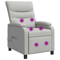 vidaXL Massagefåtölj Moln Grå Tyg