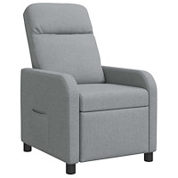 vidaXL Recliner Ljusgrå Tyg