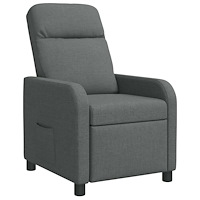 vidaXL Recliner Mörkgrå Tyg