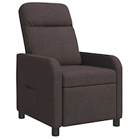 vidaXL Recliner Mörkbrun Tyg