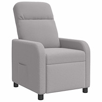 vidaXL Recliner Ljusgrå Bouclé