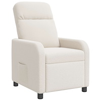 vidaXL Recliner Gräddvit Bouclé