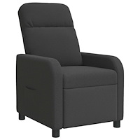 vidaXL Recliner Mörkgrå Bouclé