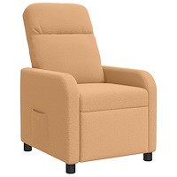 vidaXL Recliner Beige Bouclé