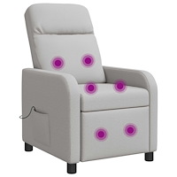 vidaXL Massagefåtölj Moln Grå Tyg