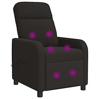 vidaXL Massagefåtölj Svart Bouclé