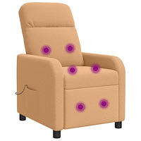 vidaXL Massagefåtölj Beige Bouclé