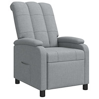 vidaXL Recliner Ljusgrå Tyg