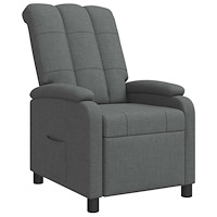 vidaXL Recliner Mörkgrå Tyg
