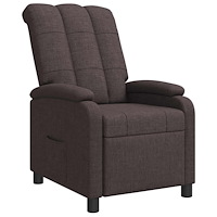 vidaXL Recliner Mörkbrun Tyg