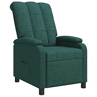 vidaXL Recliner Mörkgrön Tyg