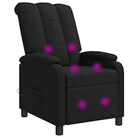 vidaXL Massagefåtölj Svart Tyg
