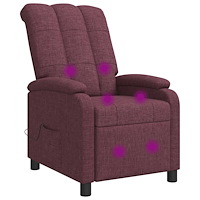vidaXL Massagefåtölj Lila Tyg