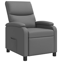 vidaXL Recliner Grå Konstläder