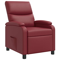 vidaXL Recliner Vinröd Konstläder