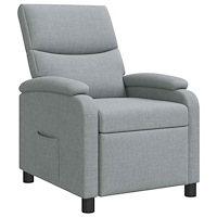 vidaXL Recliner Ljusgrå Tyg