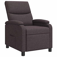 vidaXL Recliner Mörkbrun Tyg