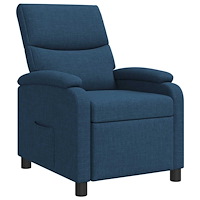 vidaXL Recliner Blå Tyg