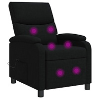 vidaXL Massagefåtölj Svart Tyg