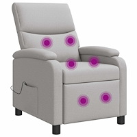 vidaXL Massagefåtölj Moln Grå Tyg