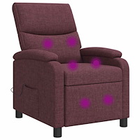 vidaXL Massagefåtölj Lila Tyg