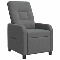 vidaXL Recliner Mörkgrå Tyg