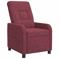 vidaXL Recliner Vinröd Tyg
