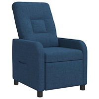 vidaXL Recliner Blå Tyg