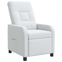 vidaXL Recliner Vit Tyg