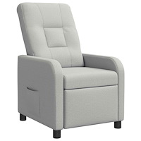 vidaXL Recliner Moln Grå Tyg