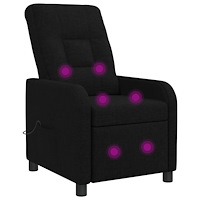 vidaXL Massagefåtölj Svart Tyg