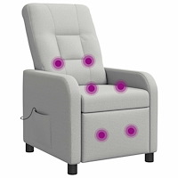 vidaXL Massagefåtölj Moln Grå Tyg