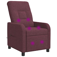 vidaXL Massagefåtölj Lila Tyg