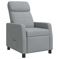 vidaXL Recliner Ljusgrå Tyg